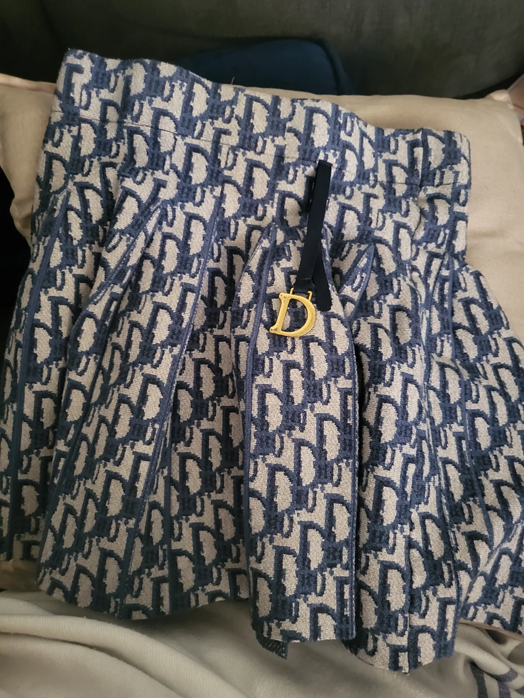 Dior Monogram Pleated Skirt