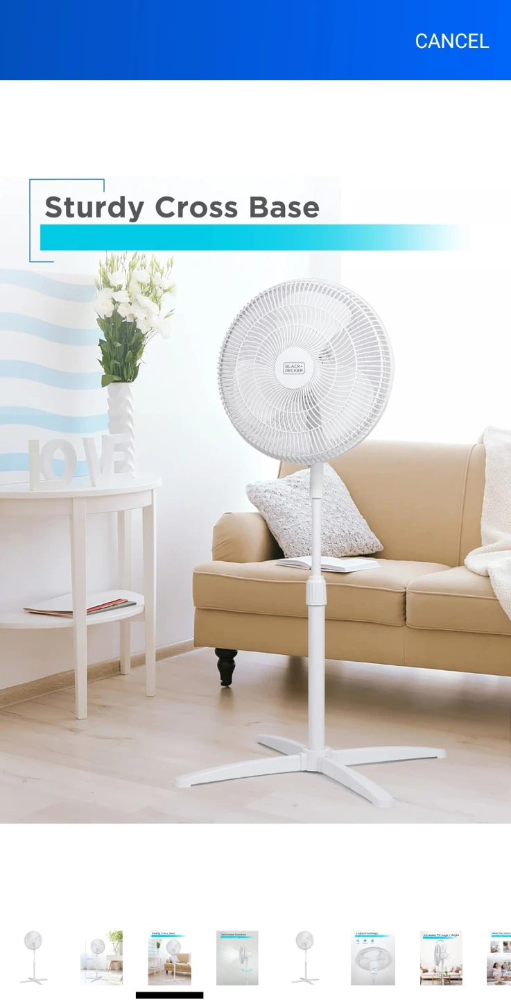 Black+Decker 16" Pedestal Fan - photo 5