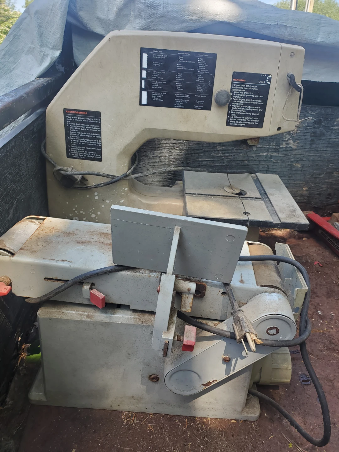 Bandsaw with Planer Attachment