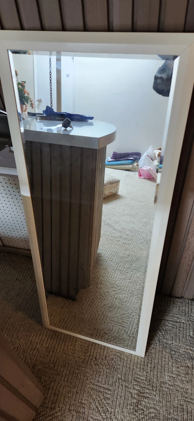 Full Length Mirror with White Frame - photo 2