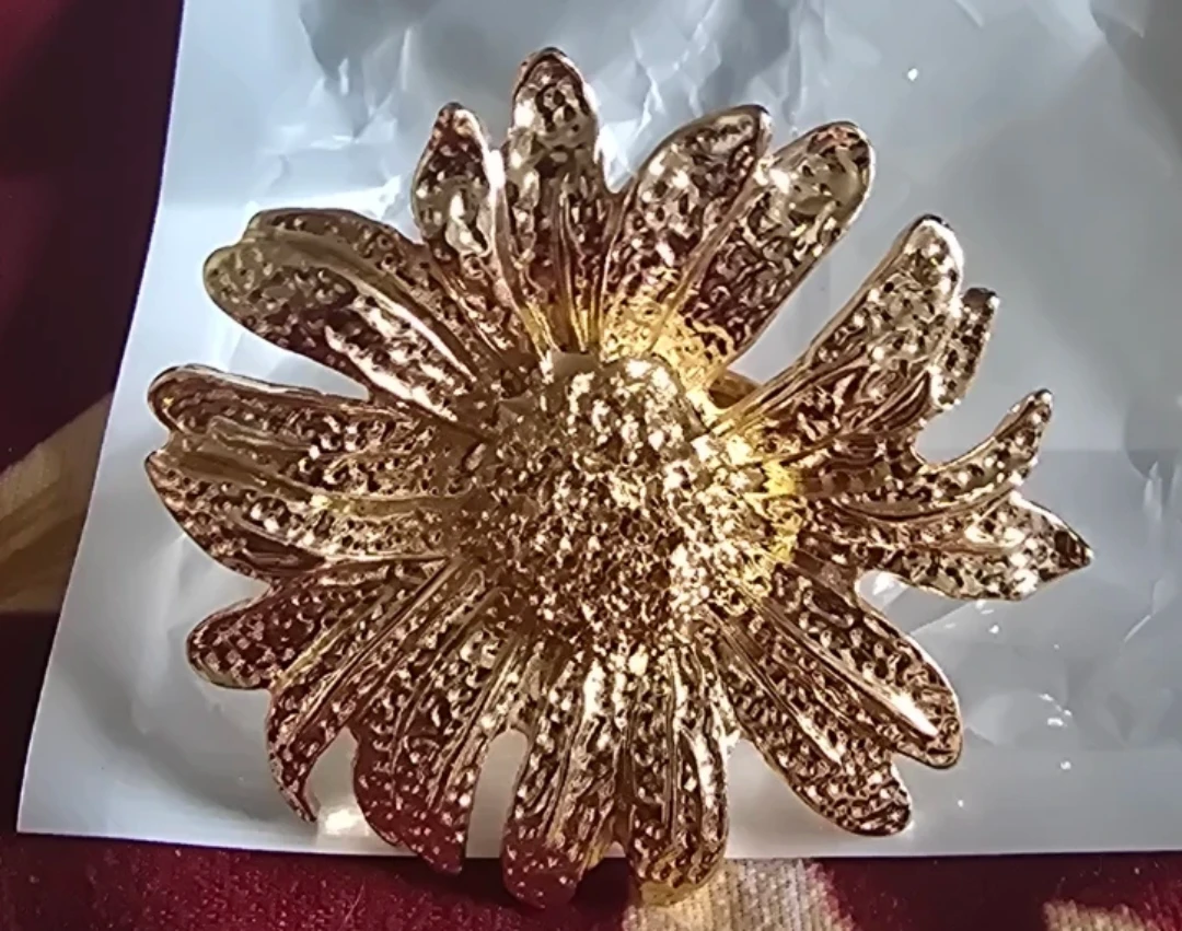New Gold-tone Daisy Flower Ring - photo 2