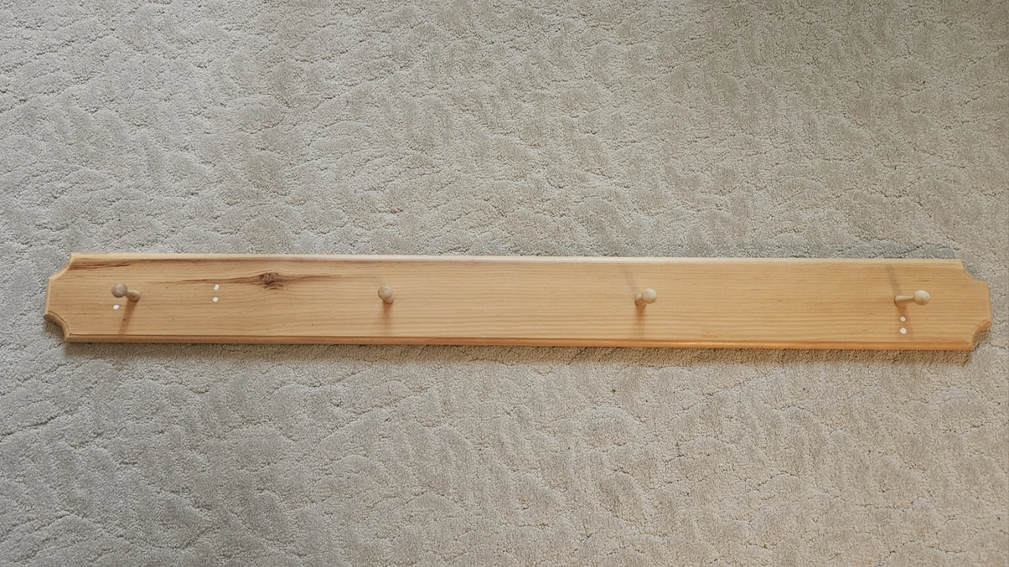 Wooden Coat Rack with 4 Pegs