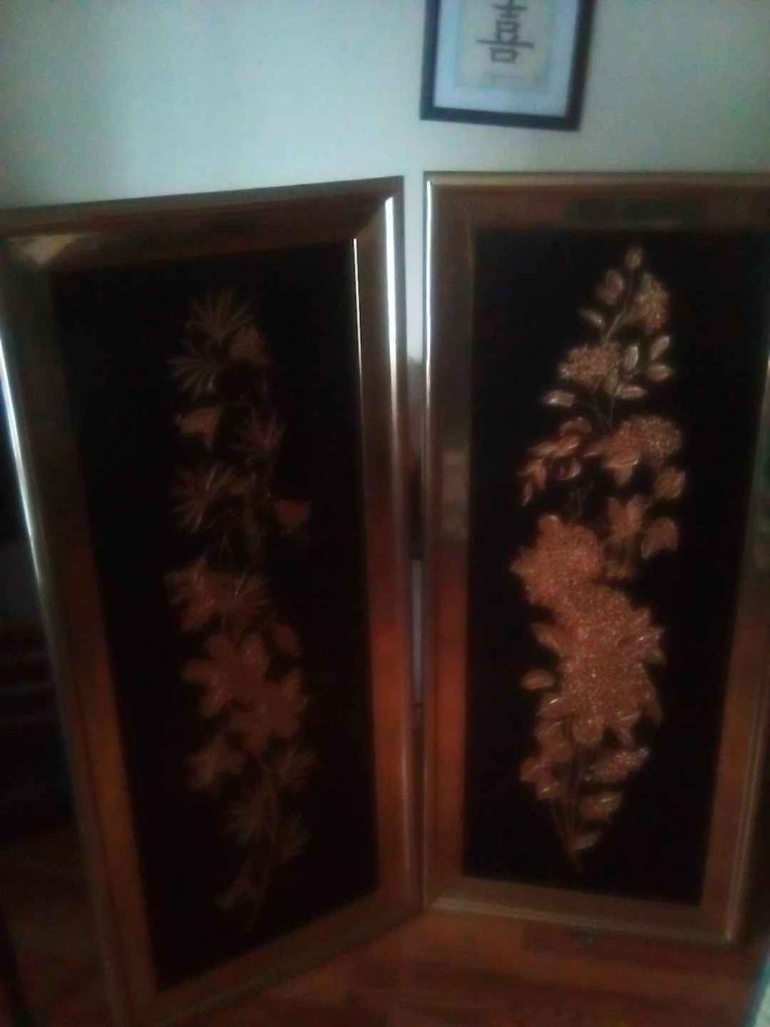Vintage Wall Art Set - Oriental Floral Design