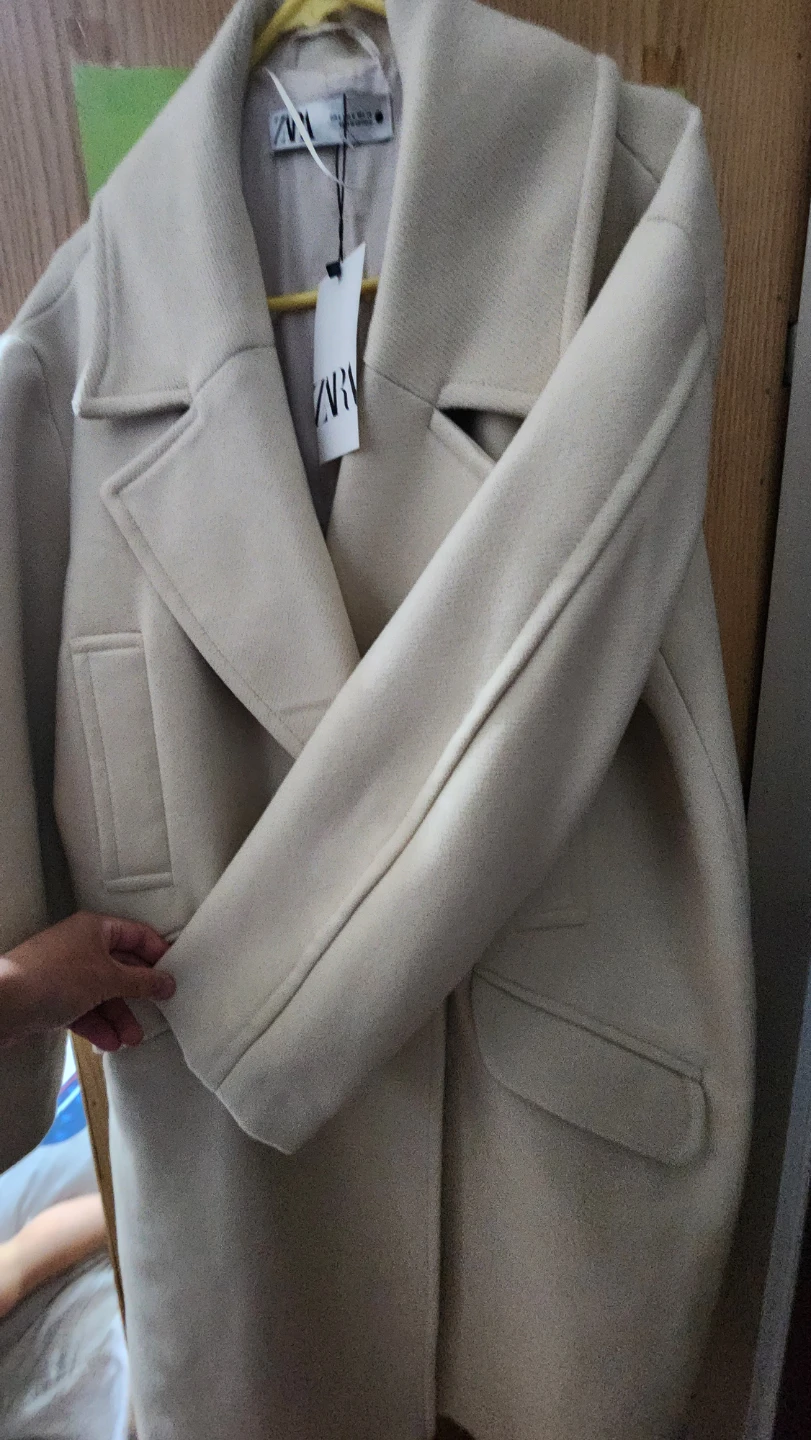 ZARA Wool Blend Coat - Cream - photo 3