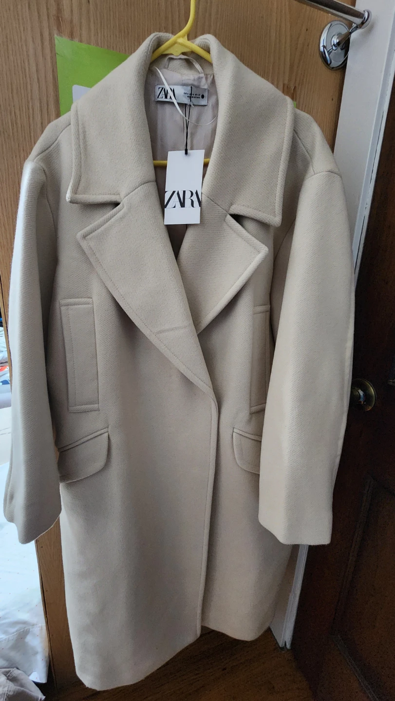 ZARA Wool Blend Coat - Cream - photo 5