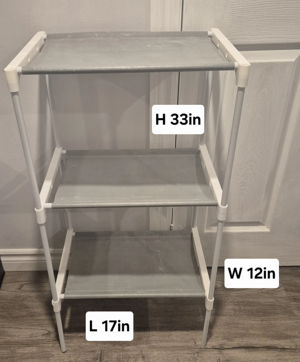 3-Tier Storage Shoes Organizer White - photo 3
