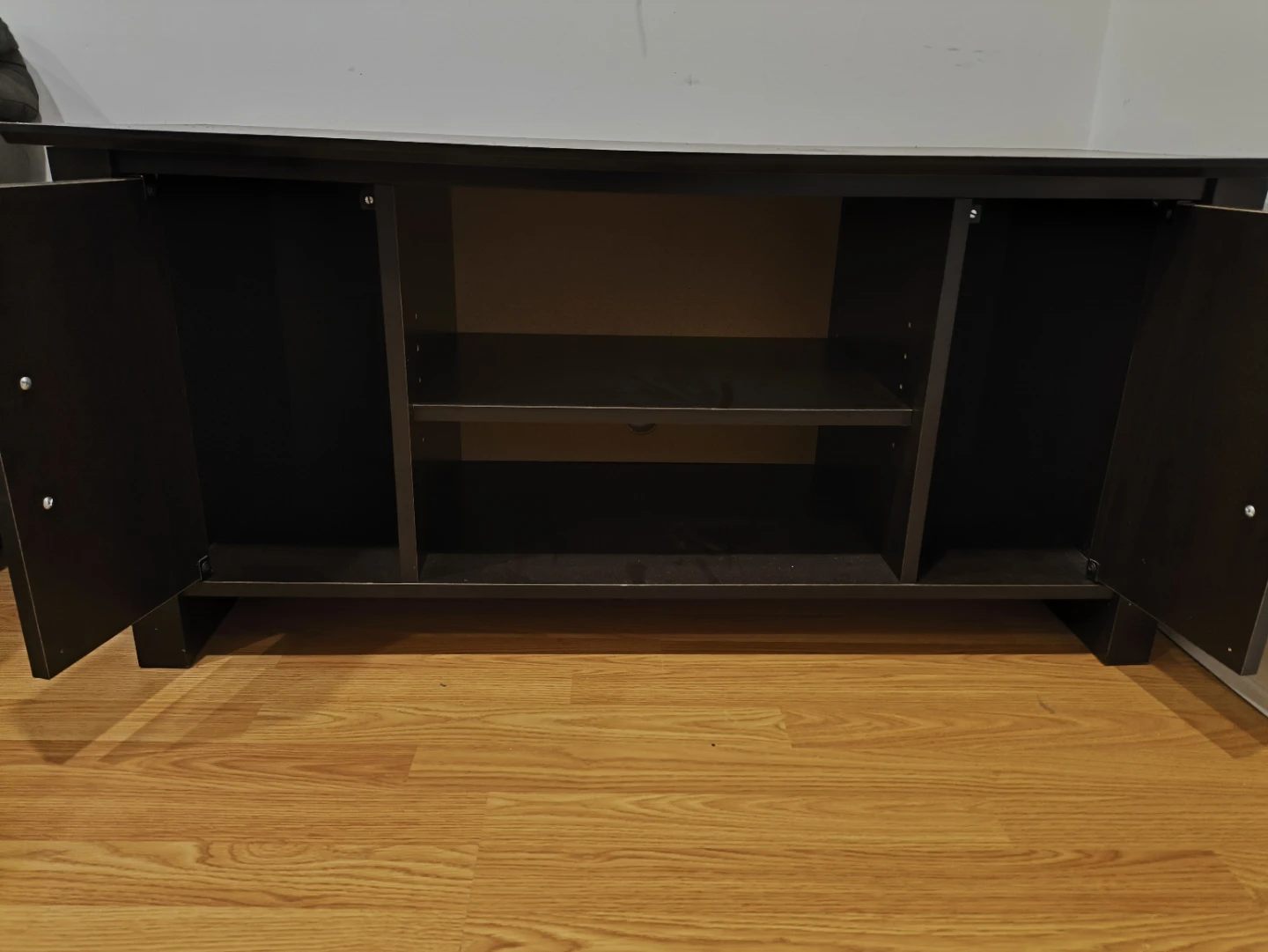 Dark Brown TV Stand with Storage - photo 2