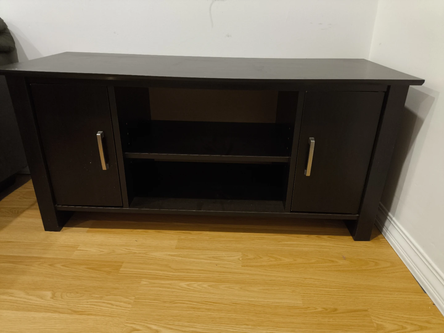 Dark Brown TV Stand with Storage - photo 3
