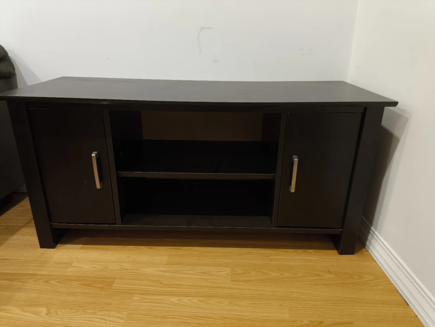 Dark Brown TV Stand with Storage - photo 4