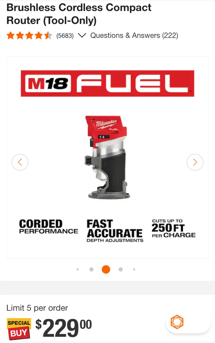 M18 Milwaukee FUEL Brushless Compact Router - photo 2