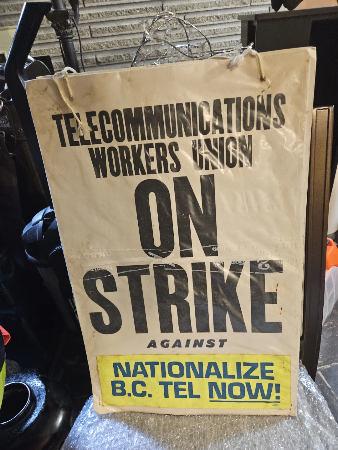 Telecommunications Workers Union On Strike Sign - photo 2