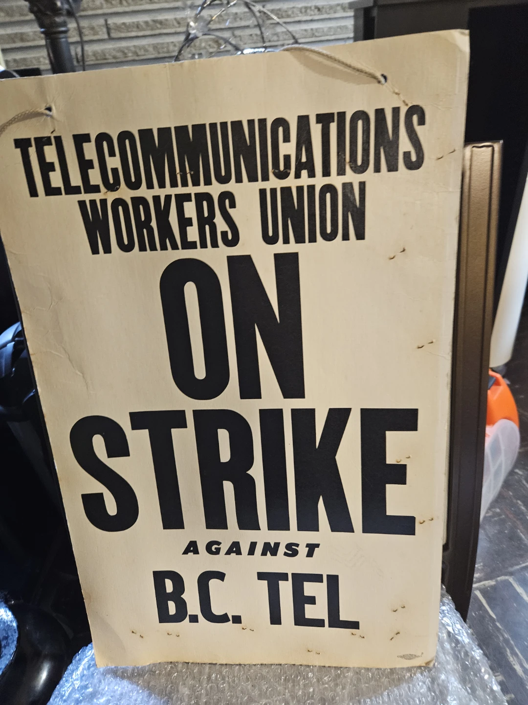 Telecommunications Workers Union On Strike Sign - photo 3