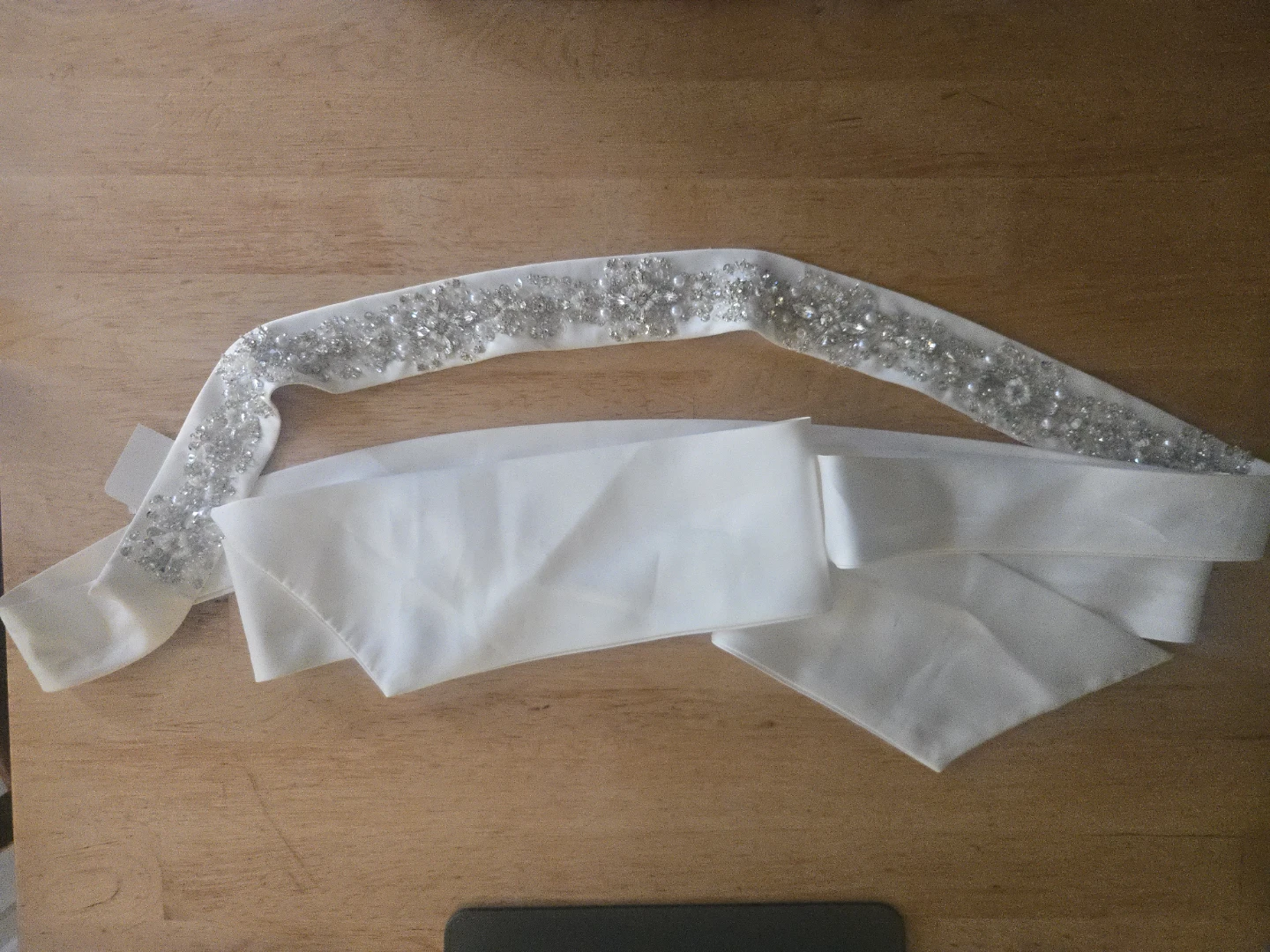 Ivory  Beaded Wedding Dress Sash - photo 3