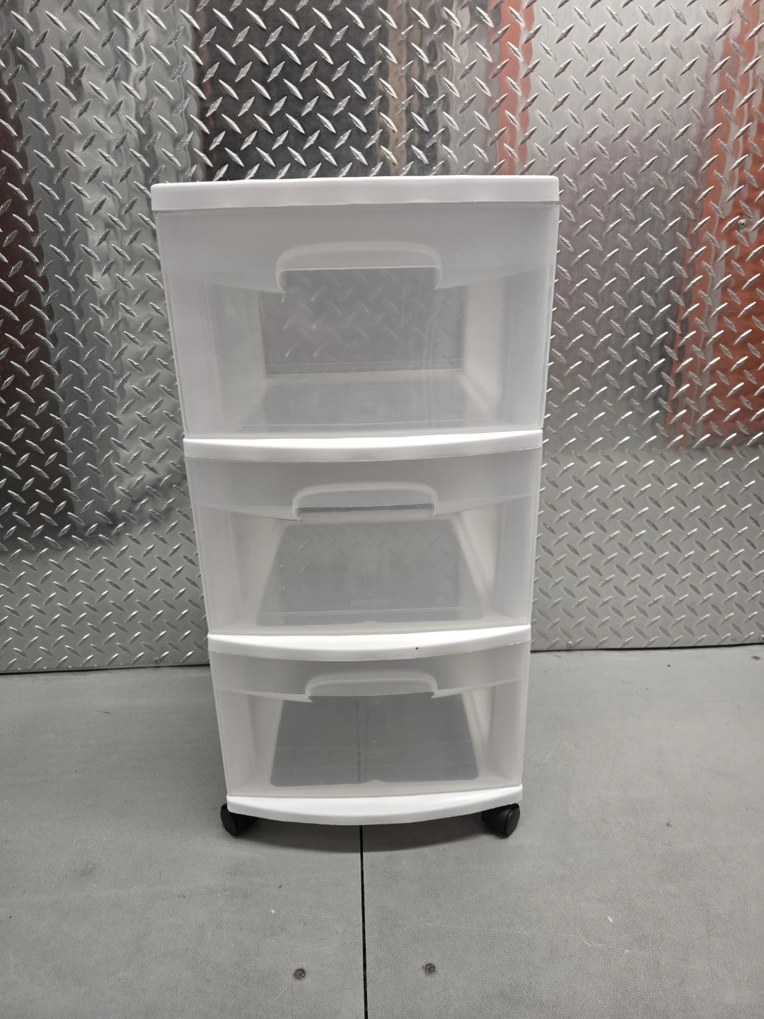 Sterilite 3-Drawer Plastic Rolling Storage Organizer Cart
