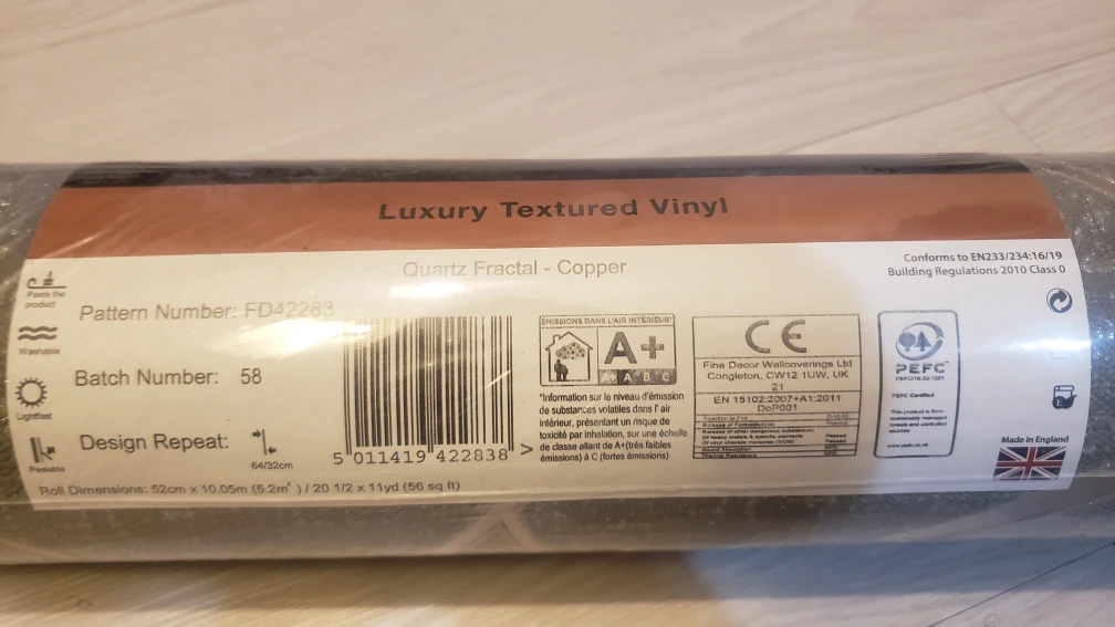Fine Decor Quartz Fractal Copper Luxury Textured Vinyl Wallpaper - photo 3
