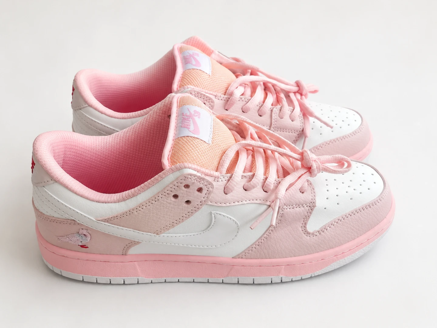 Nike SB Dunk Low Pink White Sneakers - photo 2