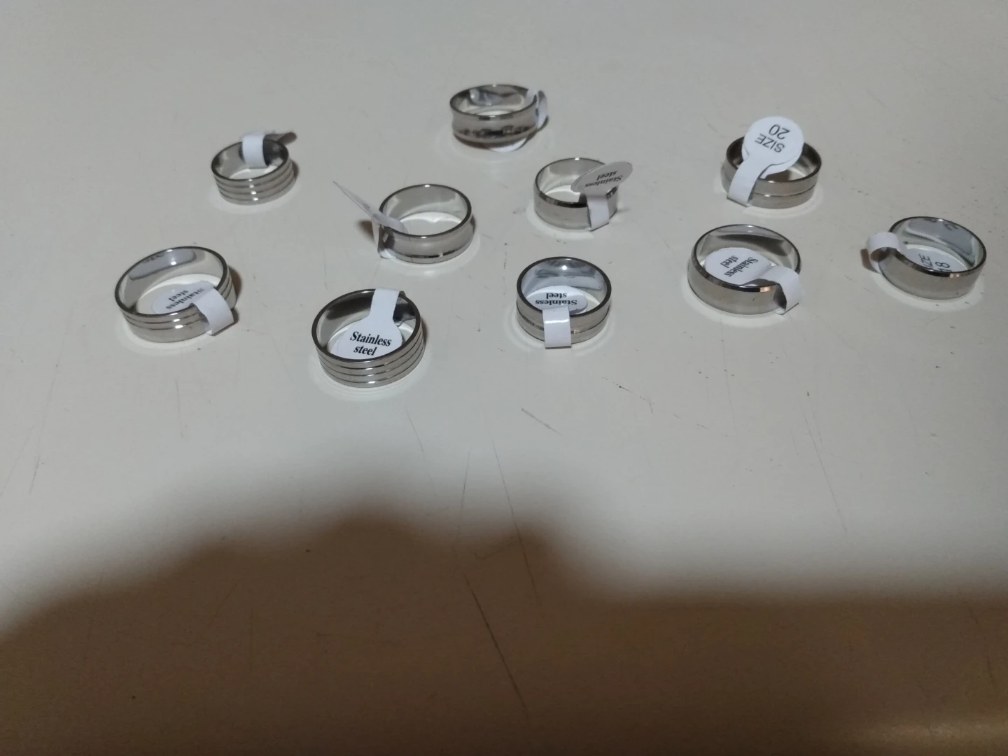 Set of 10 Stainless Steel Rings - photo 2