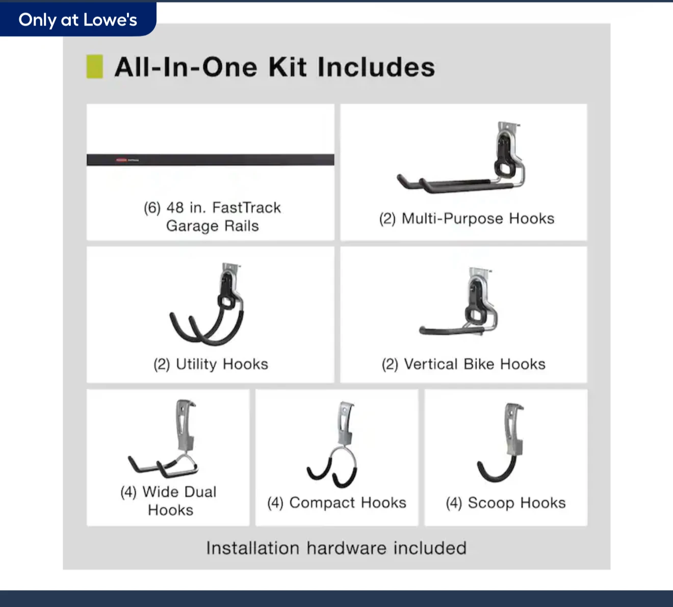 Rubbermaid FastTrack Garage Organization Kit - photo 5