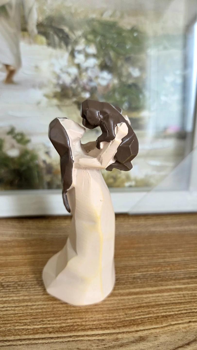 Woman Lifts Dog Display Statue *new