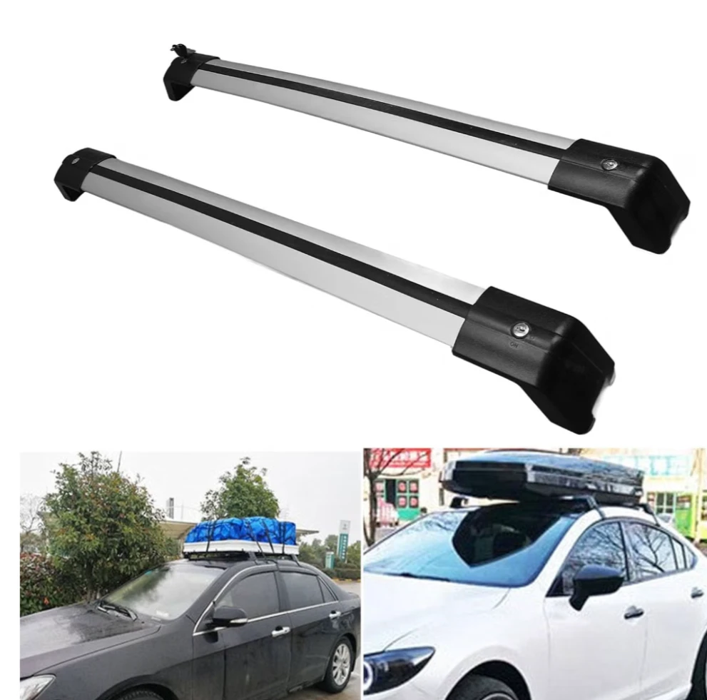 Aluminum Roof Rack Cross Bars w/ Lock - 330 lb Capacity - photo 3