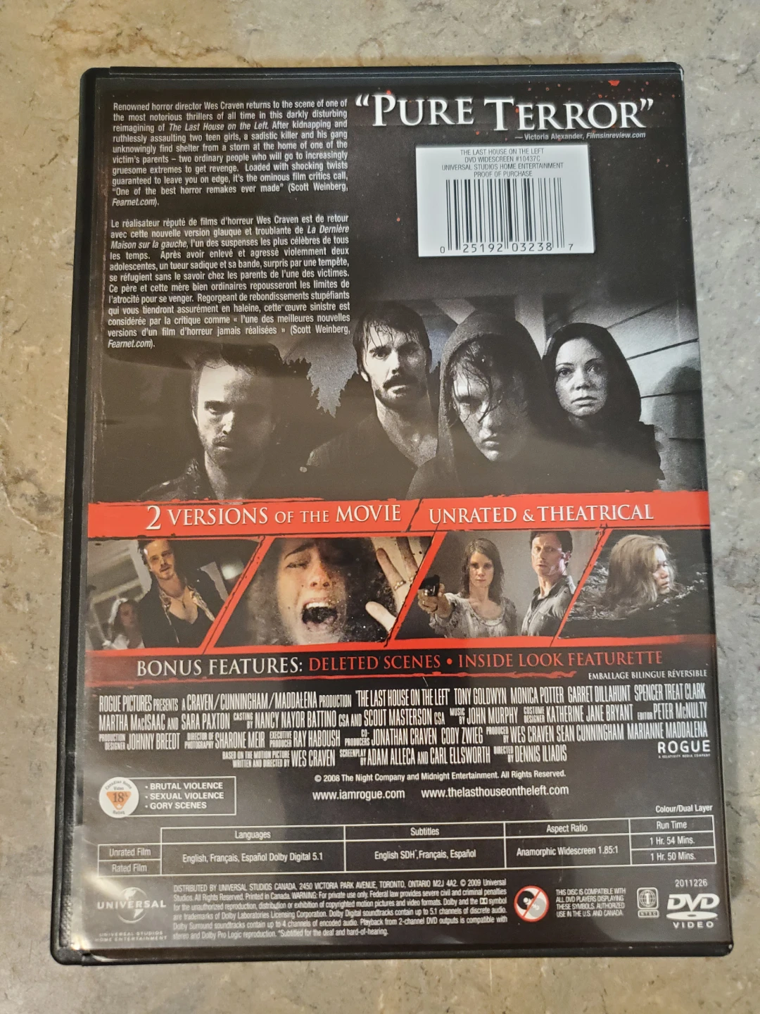 The Last House on the Left Unrated & Theatrical DVD ⚽ - photo 2