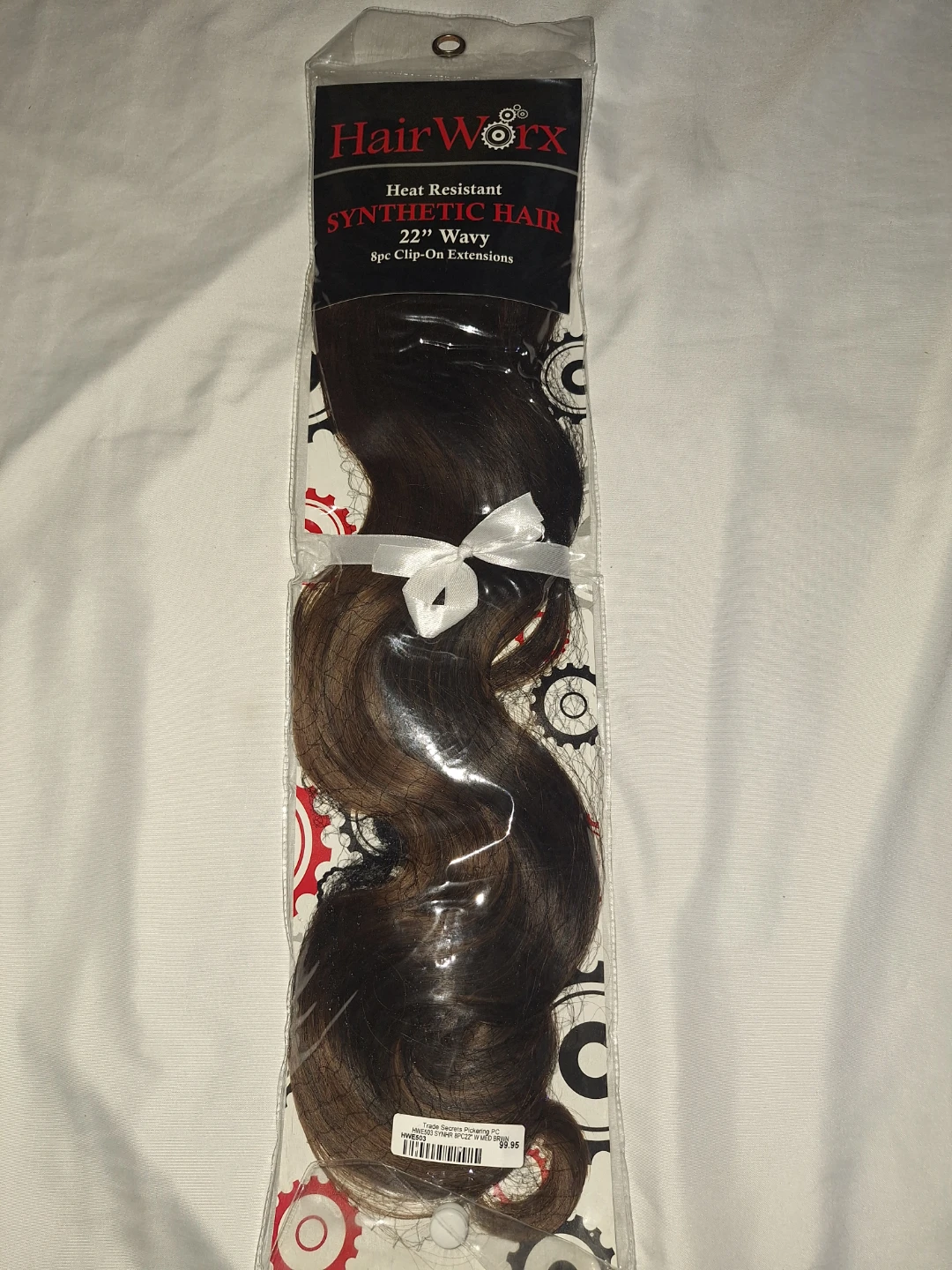 HairWorx 22" Wavy 8pc Clip-On Synthetic Hair Extensions