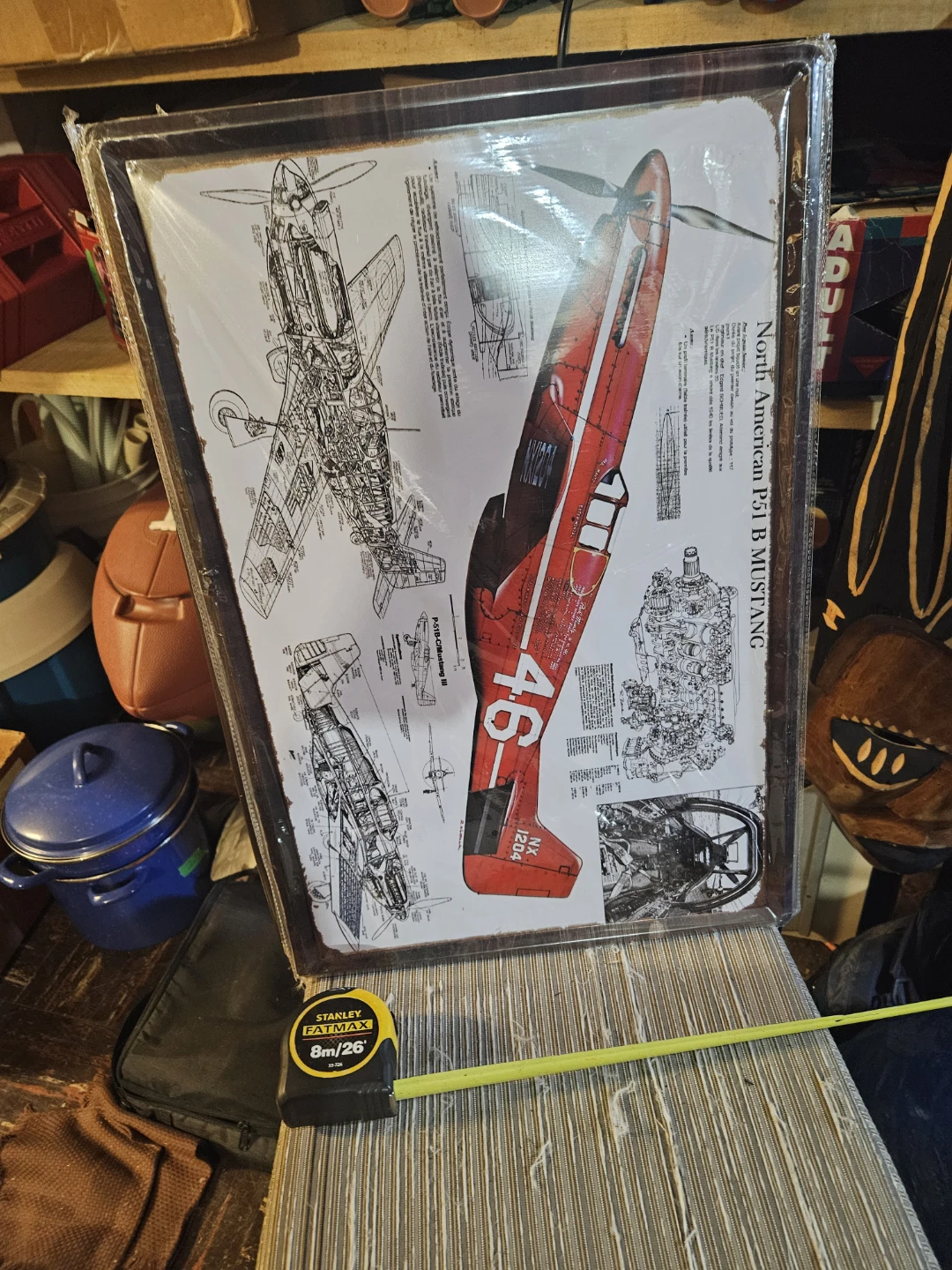 North American P-51 B Mustang Metal Sign - photo 2