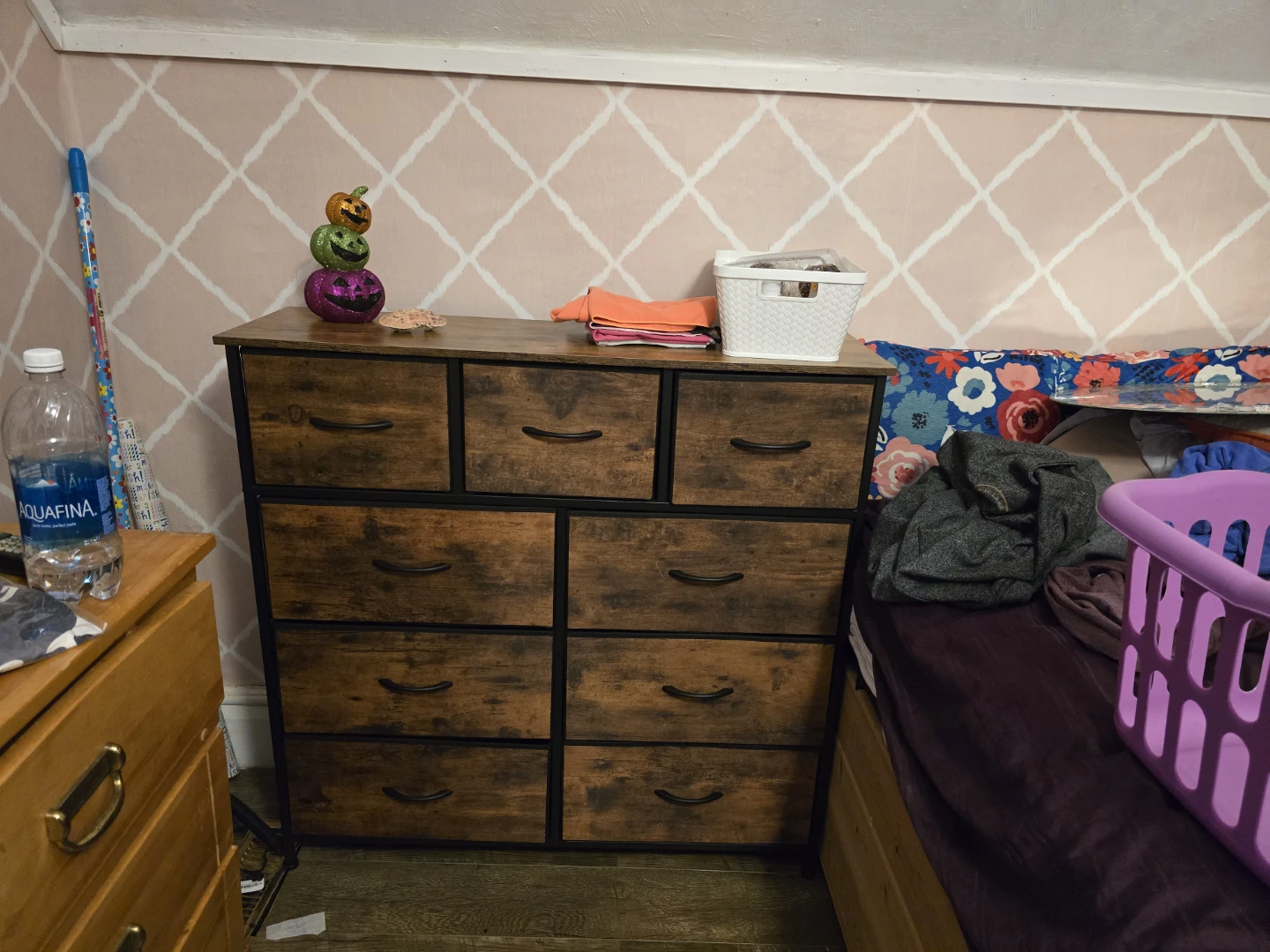 Brown Dresser with 9 Drawers