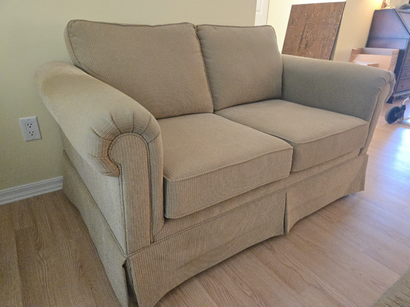 Beige Loveseat Sofa - photo 3