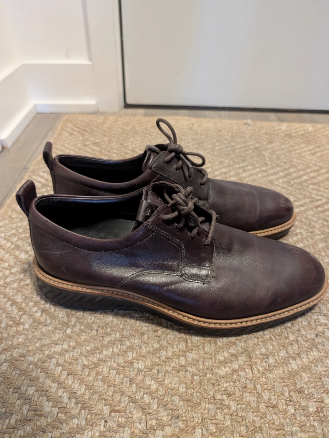 Ecco ST.1 Leather Dress Shoes - Burgundy Size 43 - photo 2