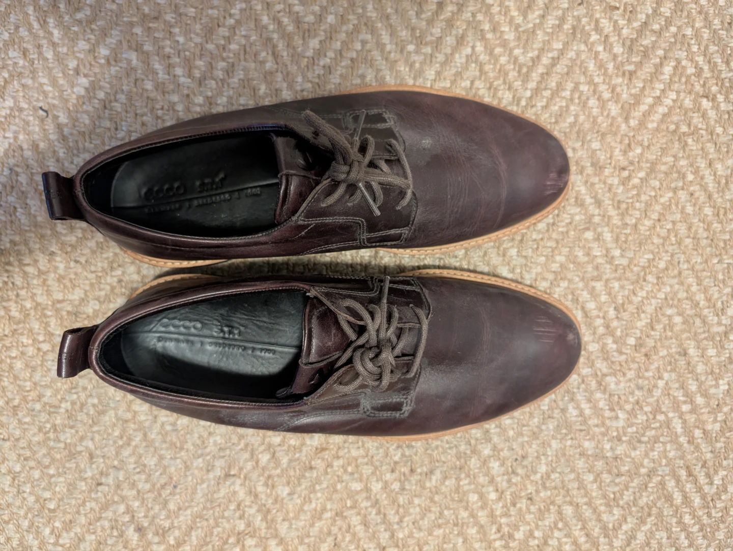 Ecco ST.1 Leather Dress Shoes - Burgundy Size 43 - photo 3