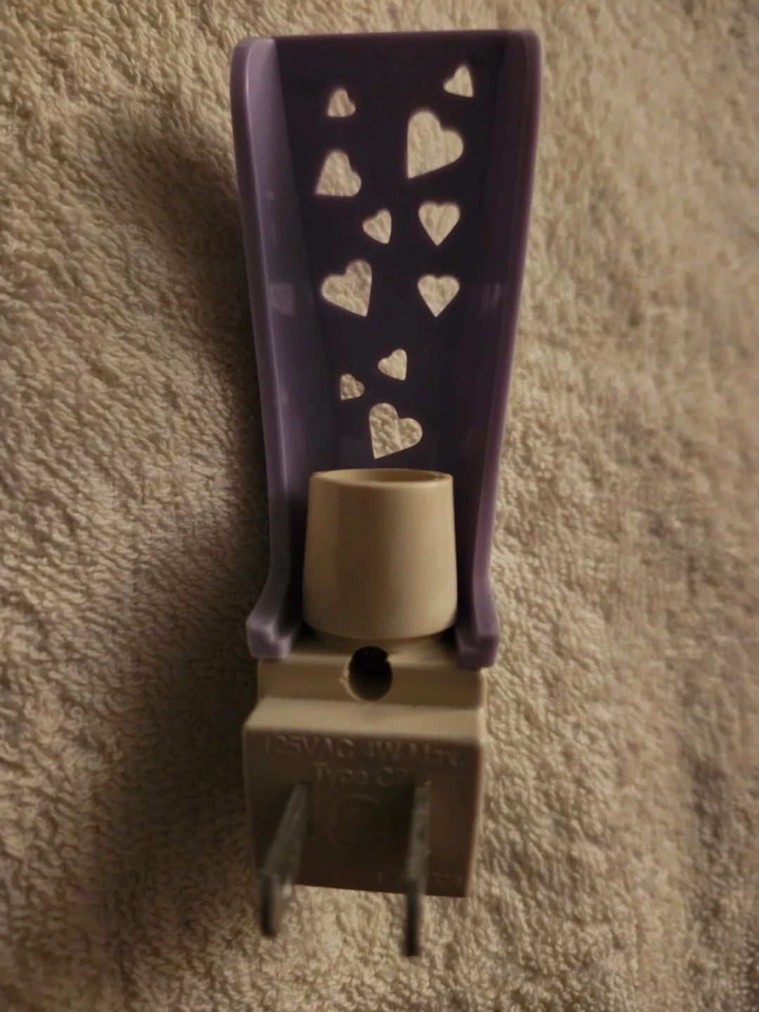 Purple Heart Plug-in Night Light, white ⚽️ - photo 2