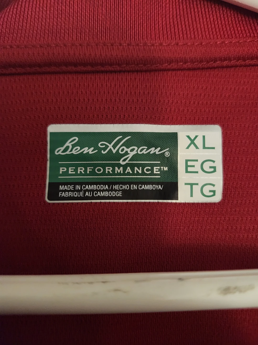 Ben Hogan Performance Polo Shirt XL Red - photo 2