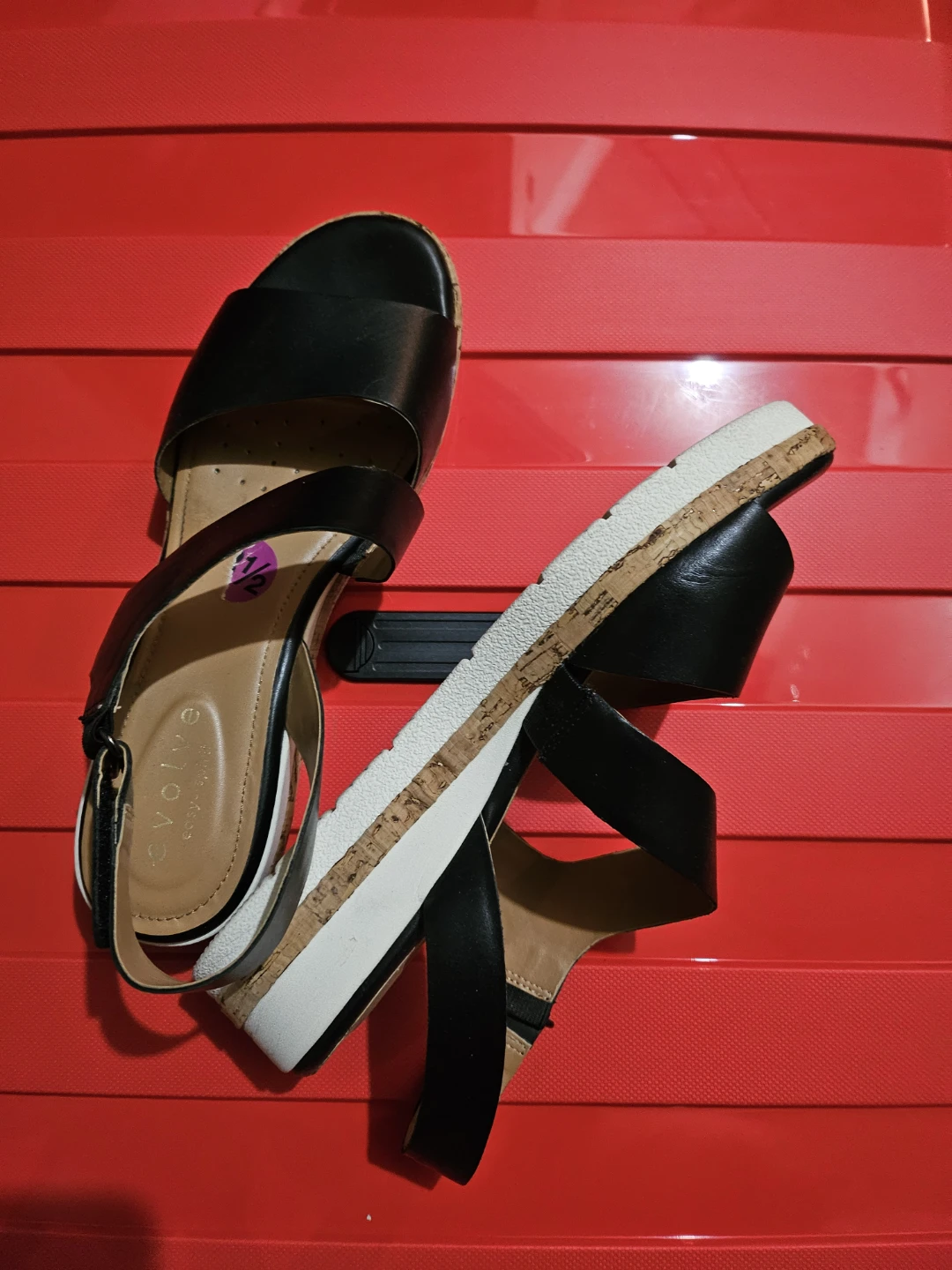 Evolve Black Platform Sandals