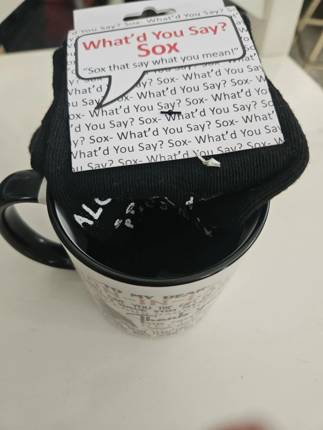 Son-in-Law Mug and "What'd You Say?" Sox Gift Set - photo 2