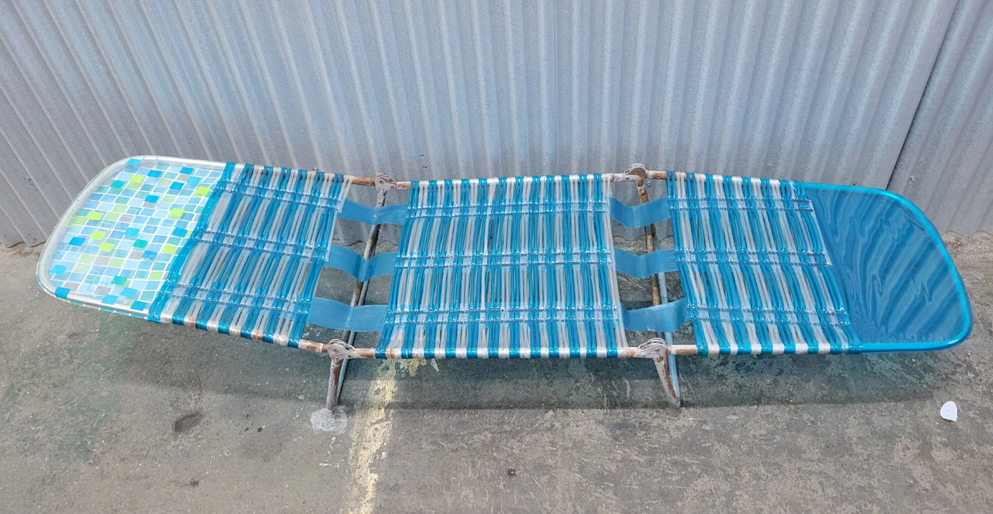Blue Webbed Lounge Chair - photo 4