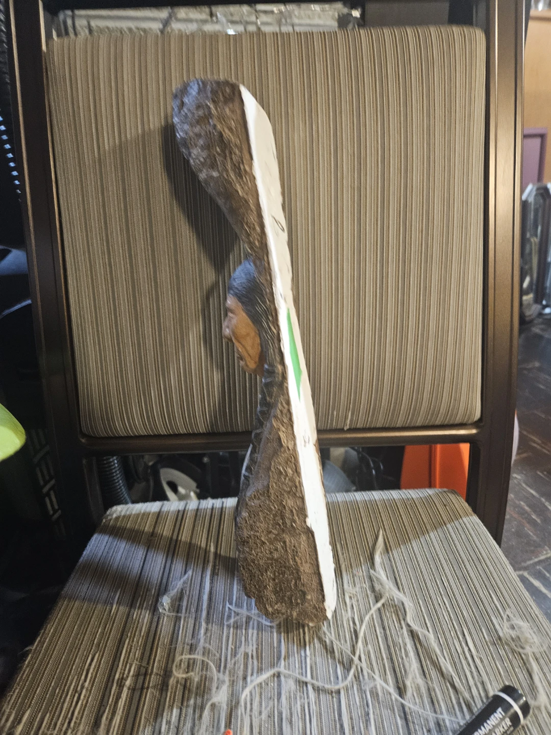 Carved wooden Indigenous figure - photo 3