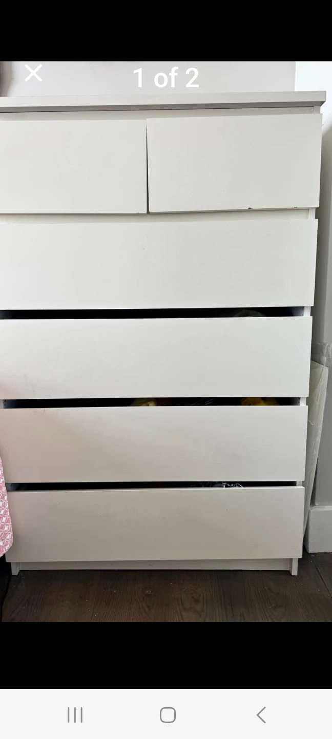 White 6-Drawer Dresser - photo 2