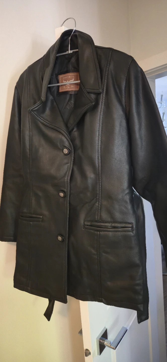 Emporio E.G.A. Black Leather Jacket