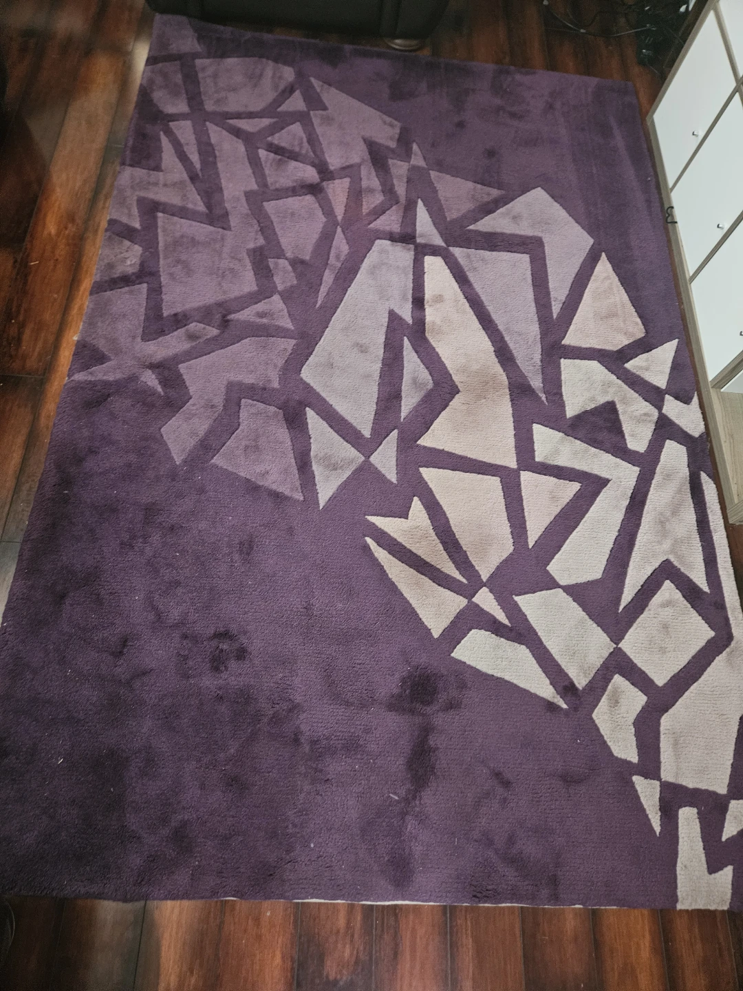 Purple Geometric Area Rug
