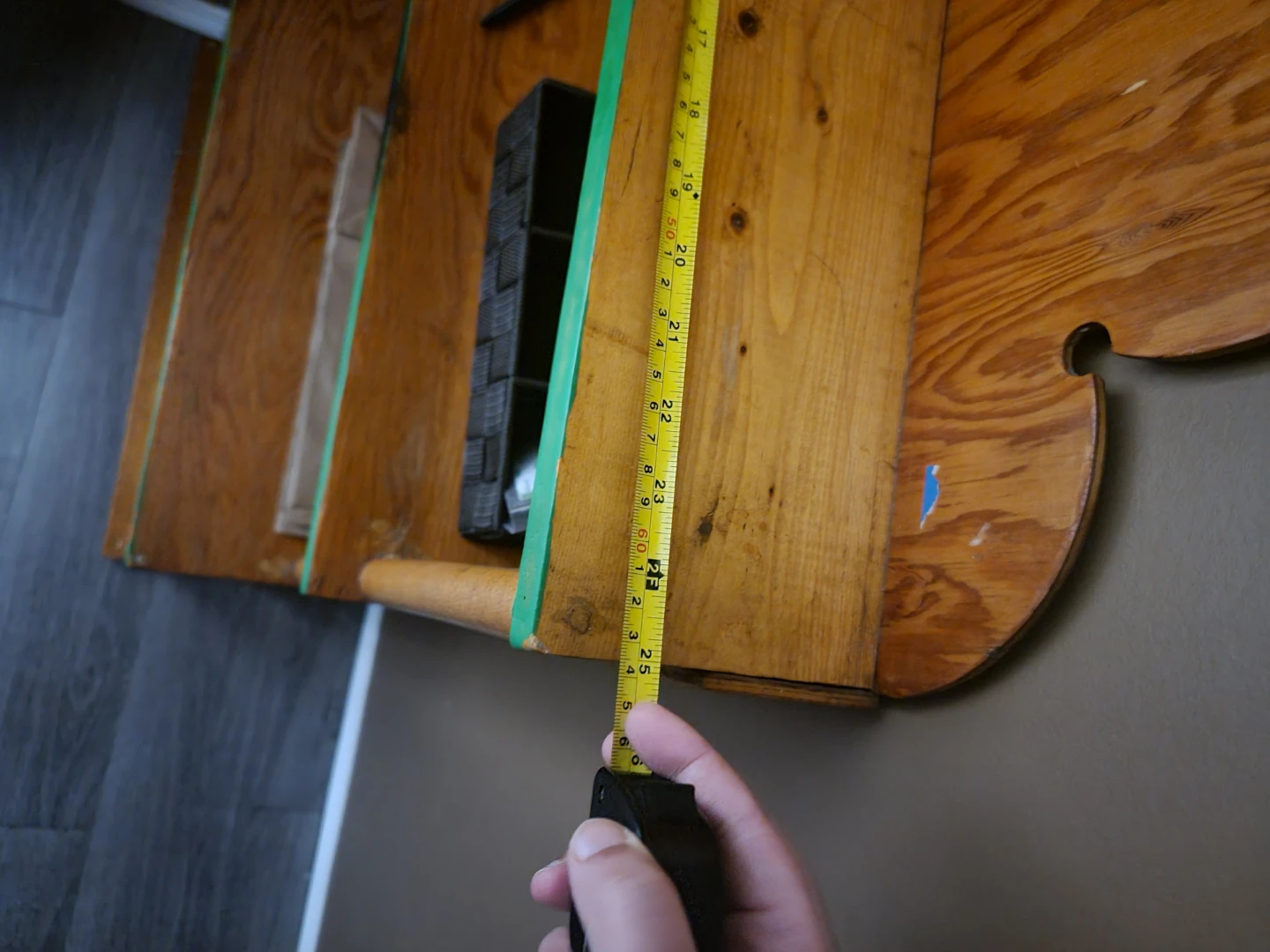Wooden shelf with Green Trim - photo 4