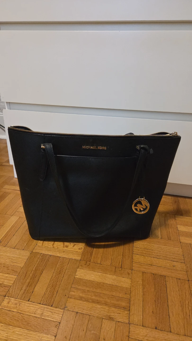 Leather Michael Kors Black Tote Bag