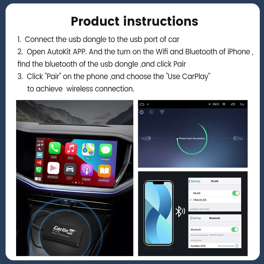 Carlinkit Wireless CarPlay Android Auto Adapter - photo 2