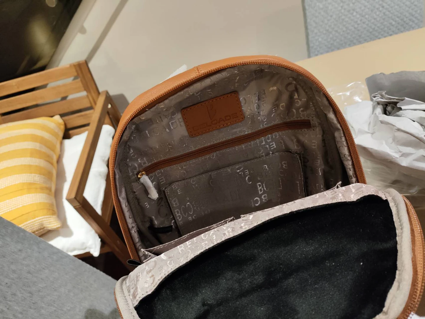 Brown  genuine Leather Backpack - photo 3
