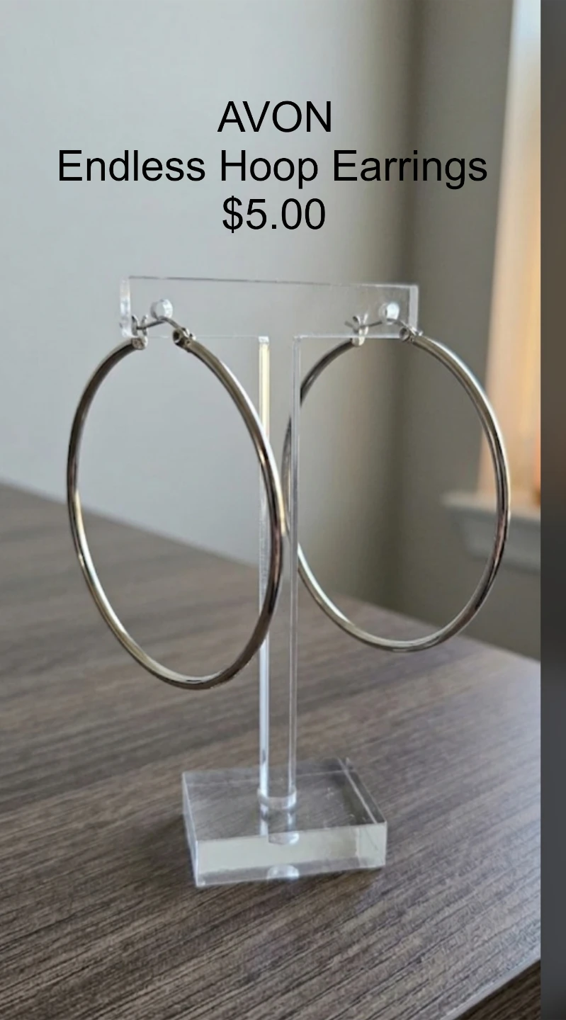 New AVON Endless Hoop earings