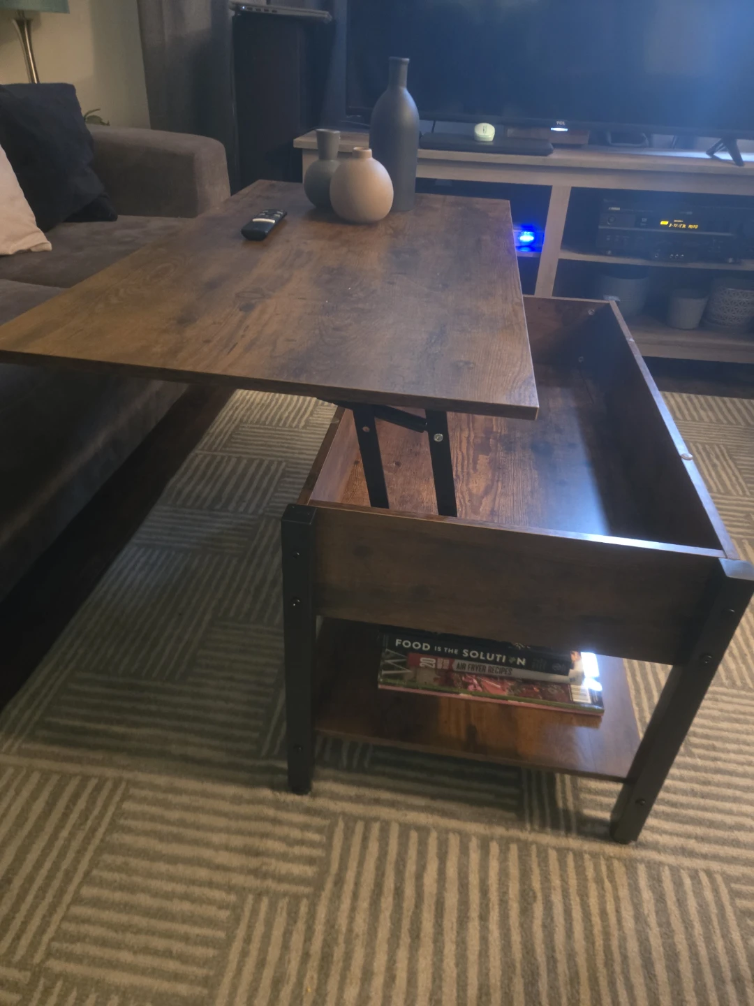 Lift Top Coffee Table with Storage - photo 4