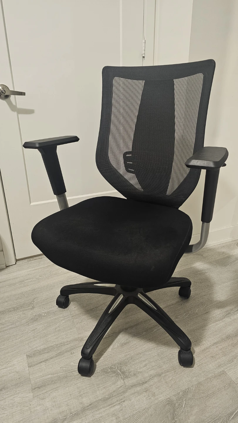 Black Office Chair with Wheels - photo 2