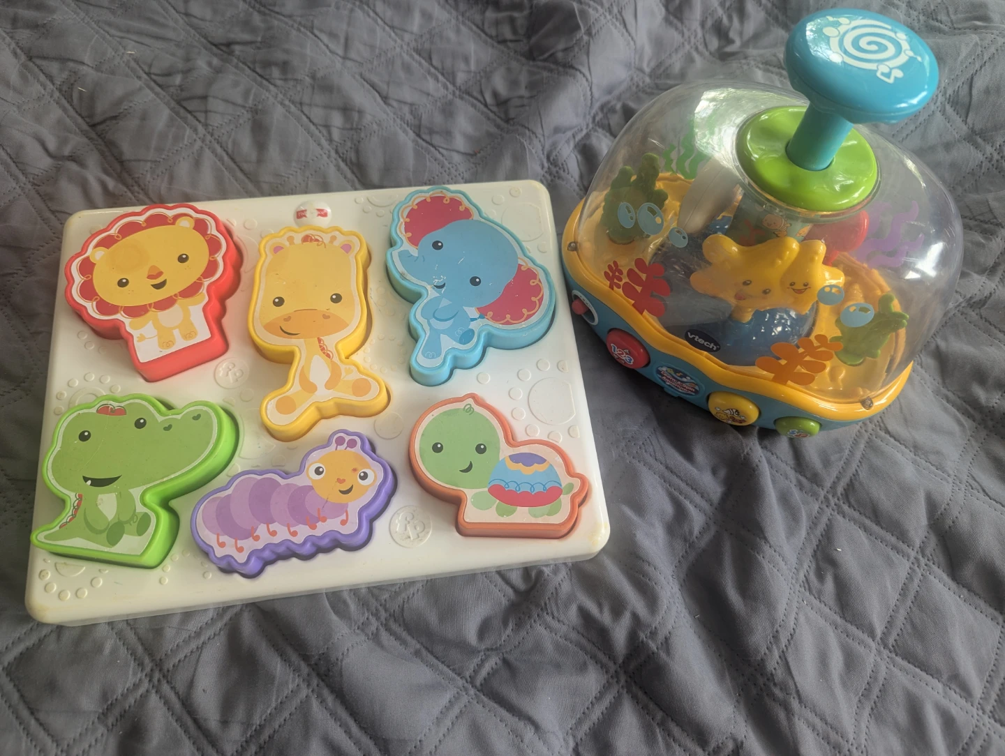 Fisher-Price Animal Puzzle & VTech Spinning Toy