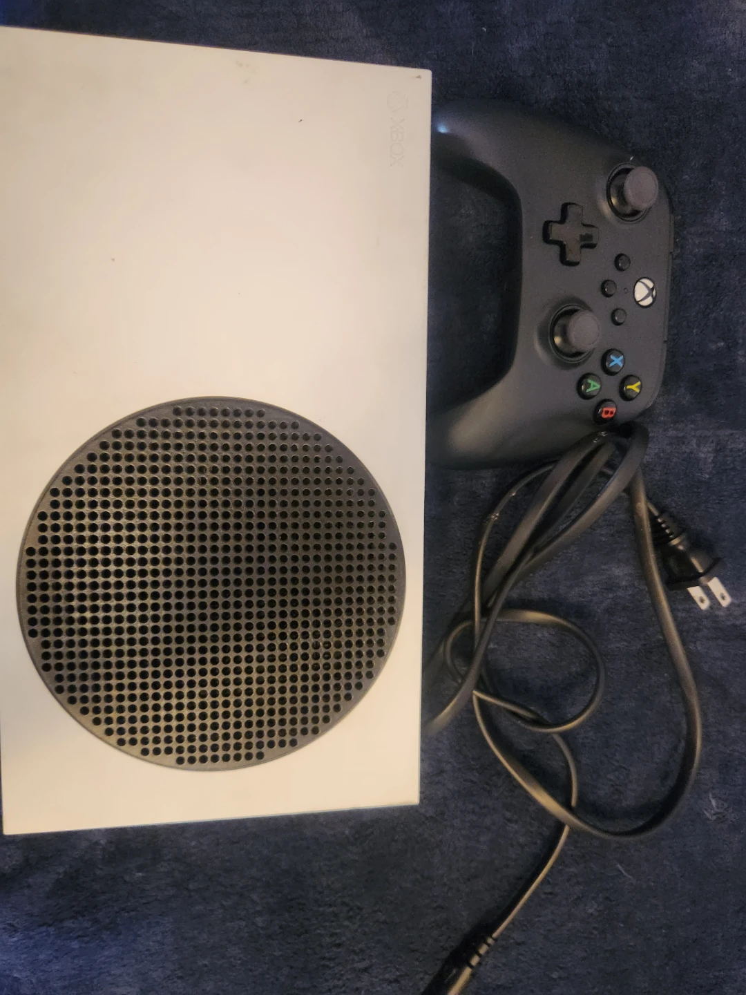 White Xbox Series S Console with Controller and Cables