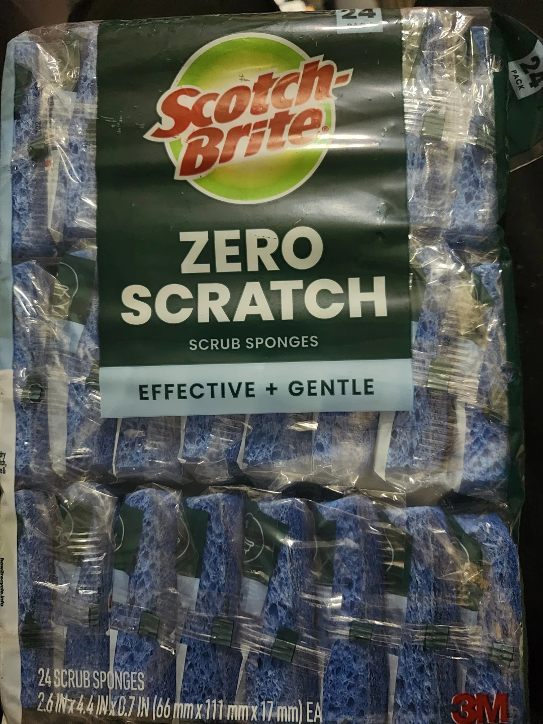 Scotch-Brite Zero Scratch Scrub Sponges - 24 Pack